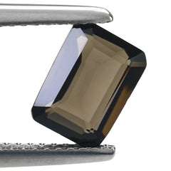 SMOKY QUARTZ CUT OCTAGON 8X6MM 1.35 Cts.