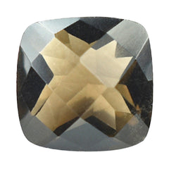 SMOKY QUARTZ CHECKER CUT CUSHION 6.00MM 0.88 Cts.