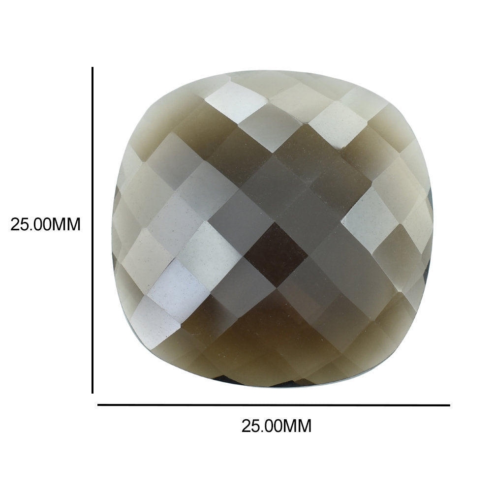 SMOKY QUARTZ BRIOLETTE CUSHION 25.00MM 28.25 Cts.