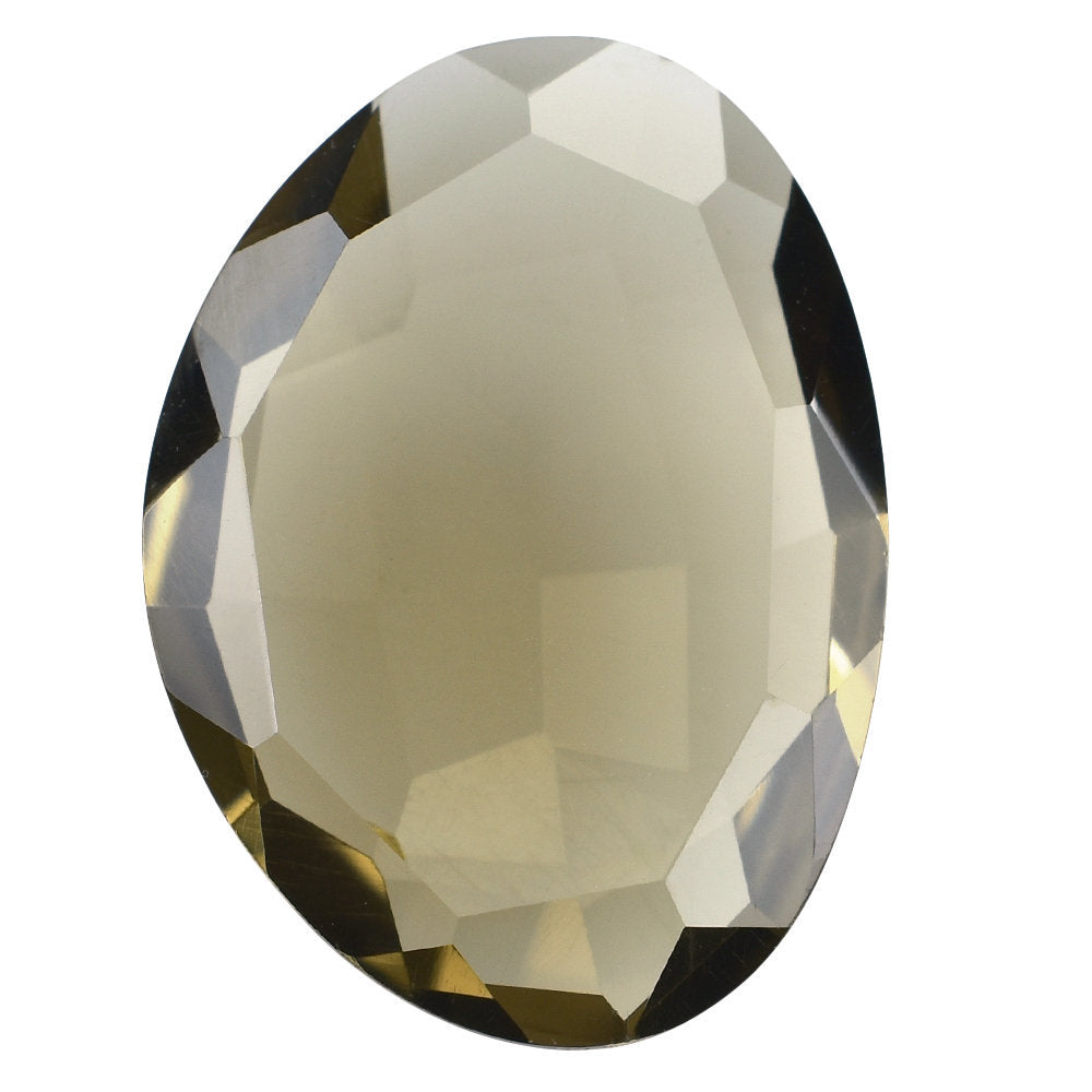 SMOKY QUARTZ IRREGULAR CUT IRREGULAR OVAL 18X13MM 7.40 Cts.