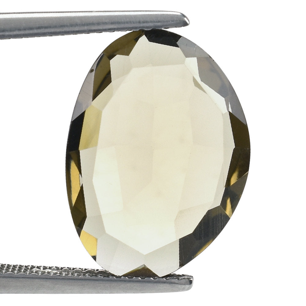 SMOKY QUARTZ IRREGULAR CUT IRREGULAR OVAL 18X13MM 7.40 Cts.