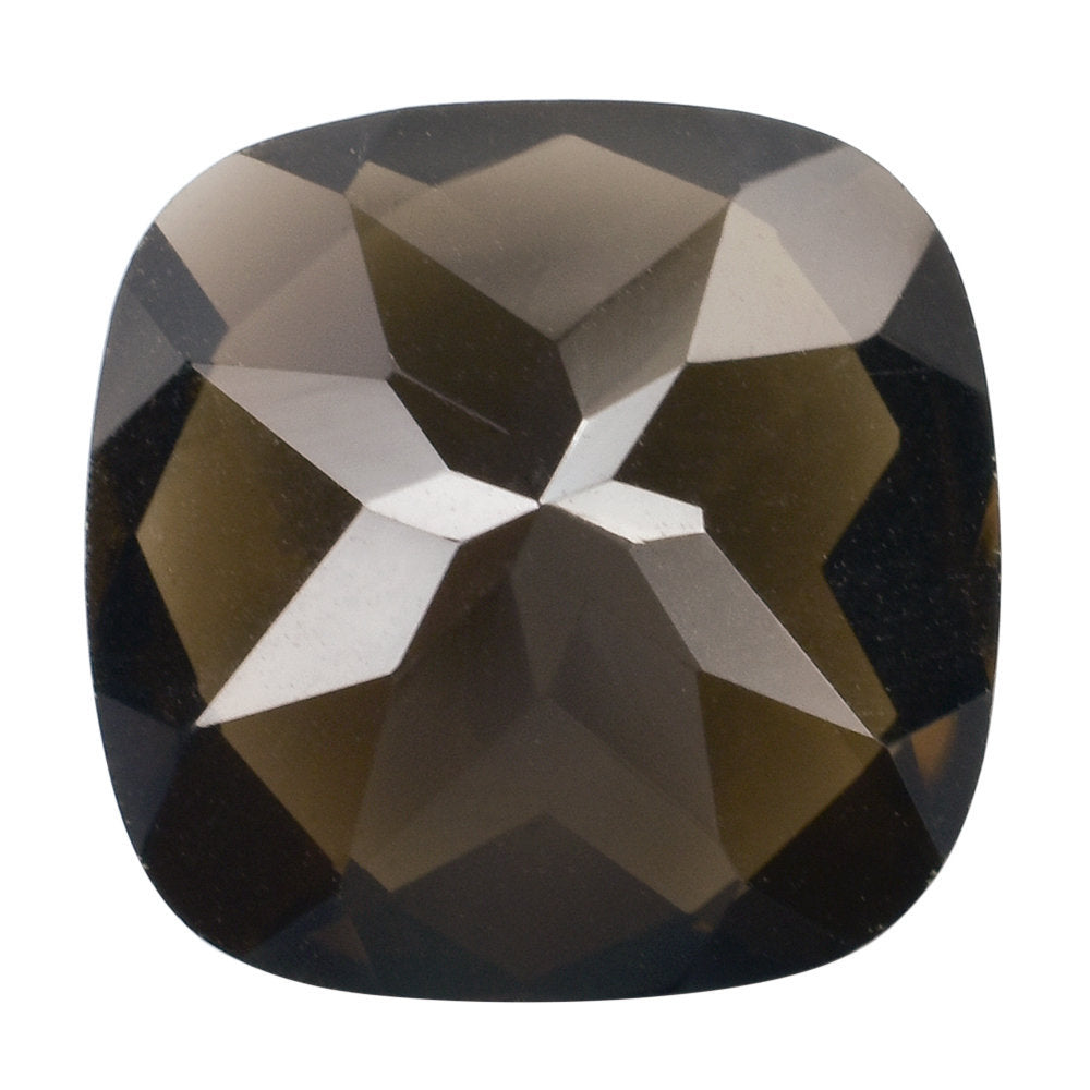SMOKY QUARTZ CHECKER CUT CUSHION 13.00MM 7.67 Cts.
