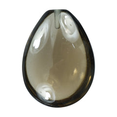 SMOKY QUARTZ LENTIL PEAR (HALF DRILL) 16X12MM 6.70 Cts.