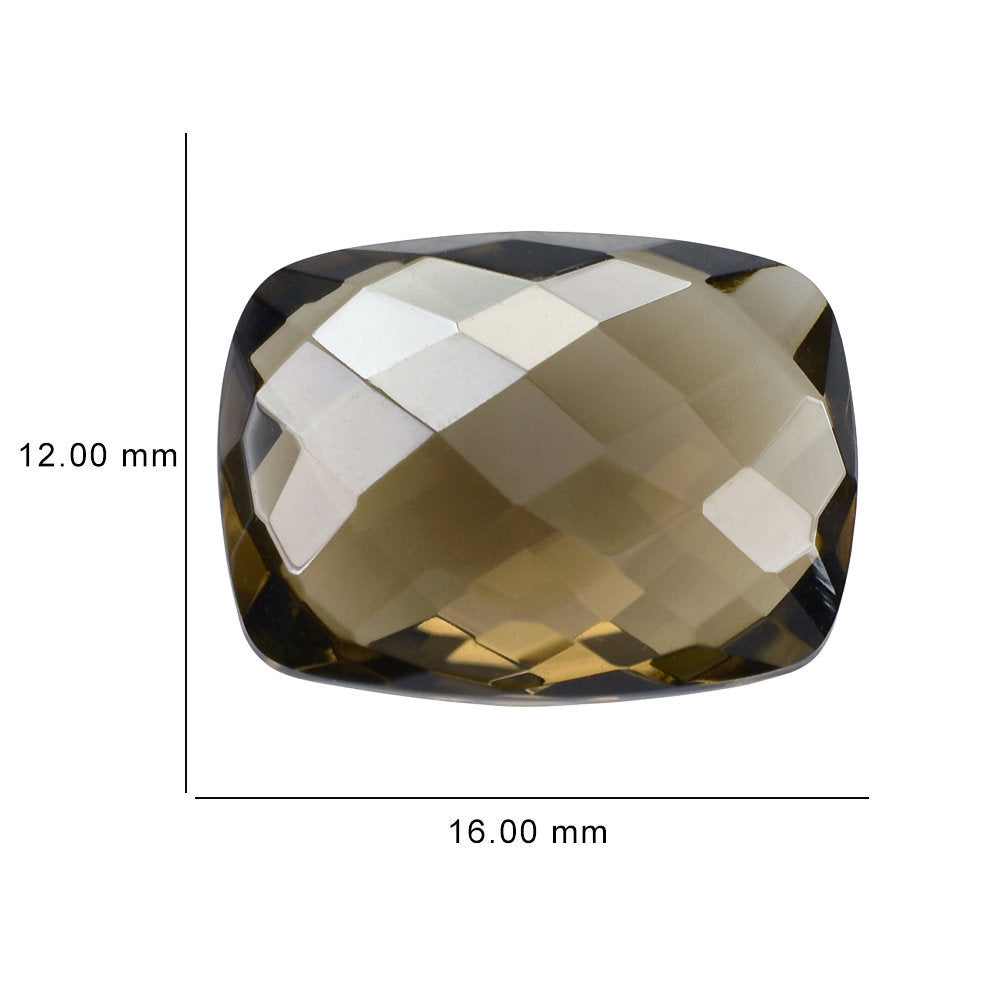 SMOKY QUARTZ BRIOLETTE CUSHION 16X12MM 9.00 Cts.