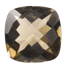 SMOKY QUARTZ CHECKER CUT CUSHION 6.00MM 0.81 Cts.