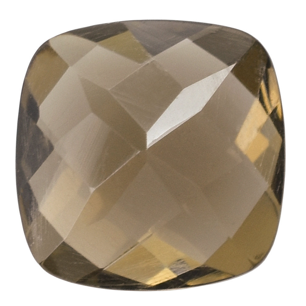 SMOKY QUARTZ CHECKER CUT CUSHION 6.00MM 0.81 Cts.