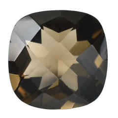 SMOKY QUARTZ CHECKER CUT CUSHION 9.00MM 2.64 Cts.