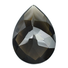 SMOKY QUARTZ CHECKER CUT PEAR 18X13MM 9.42 Cts.