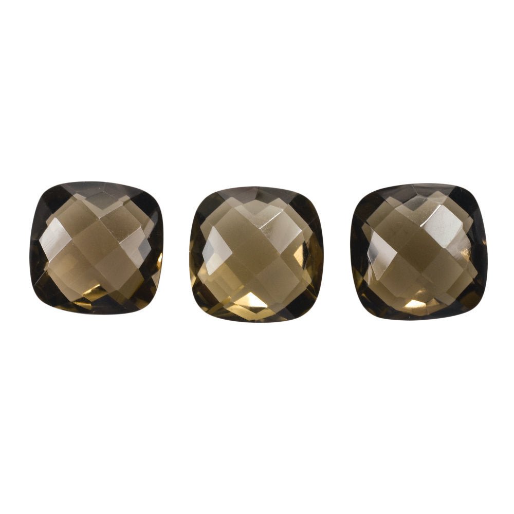 SMOKY QUARTZ BRIOLETTE CUSHION 10.00MM 3.68 Cts.