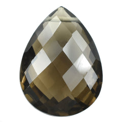 SMOKY QUARTZ BRIOLETTE PEAR (FULL DRILL) 16X12MM 7.33 Cts.