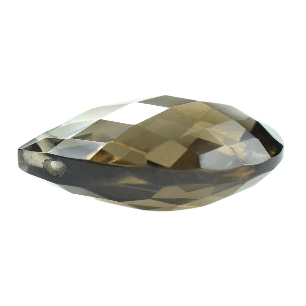 SMOKY QUARTZ BRIOLETTE PEAR (FULL DRILL) 16X12MM 7.33 Cts.