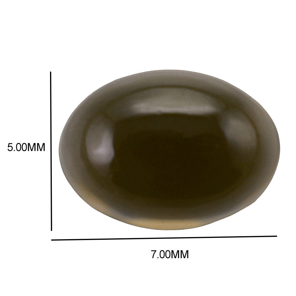 SMOKY QUARTZ OVAL CAB 7X5MM 0.93 Cts.