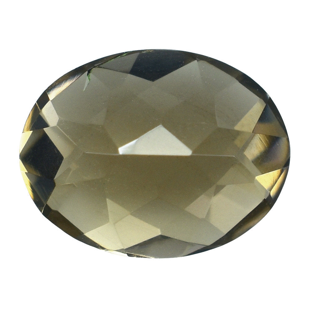 SMOKY QUARTZ CHECKER CUT OVAL 9X7MM 1.70 Cts.