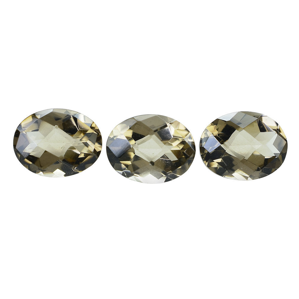 SMOKY QUARTZ CHECKER CUT OVAL 9X7MM 1.70 Cts.