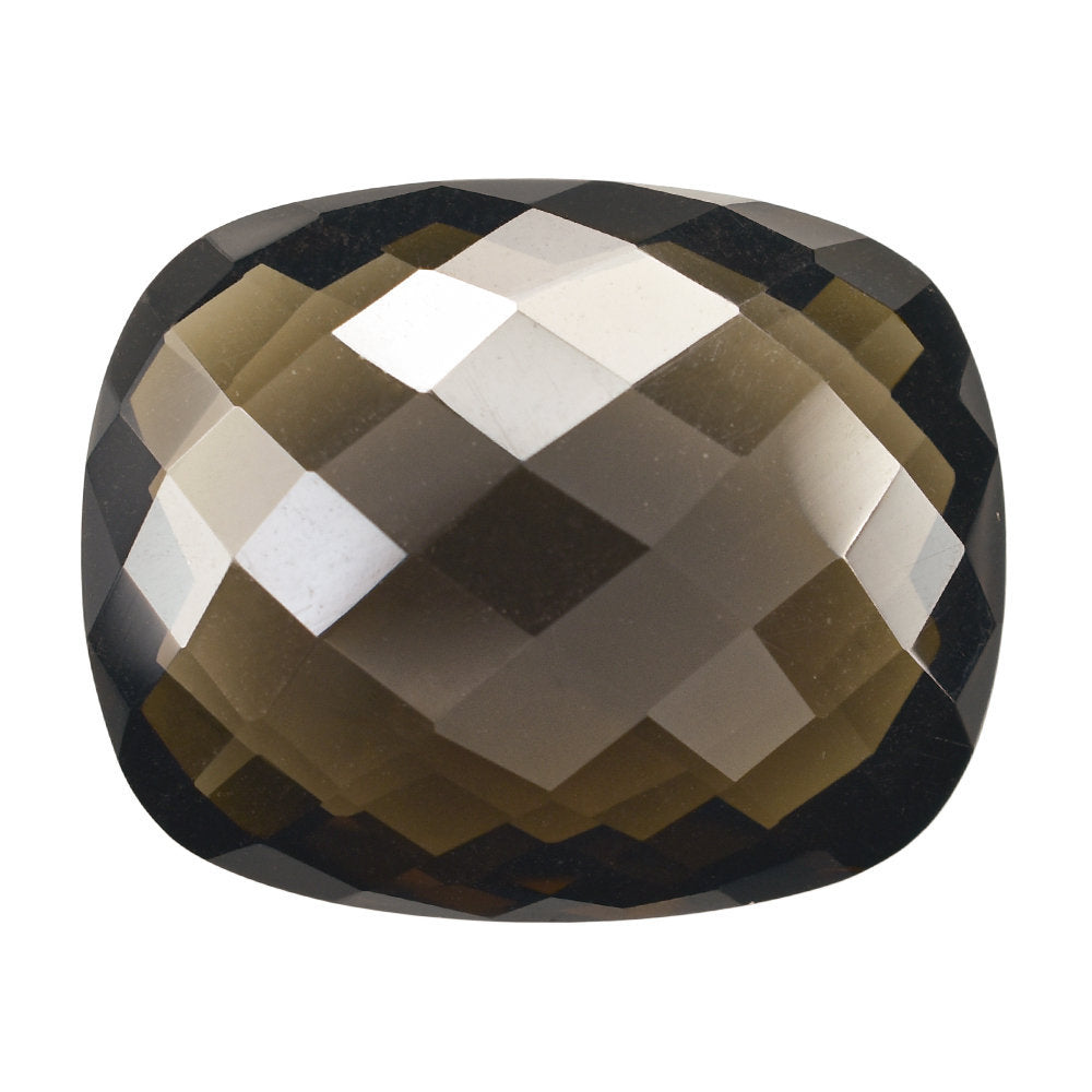 SMOKY QUARTZ BRIOLETTE CUSHION 25X20MM 33.84 Cts.