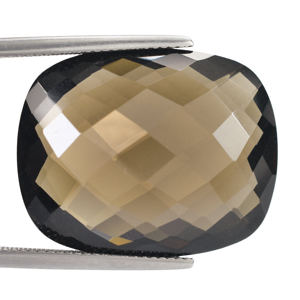 SMOKY QUARTZ BRIOLETTE CUSHION 25X20MM 33.84 Cts.