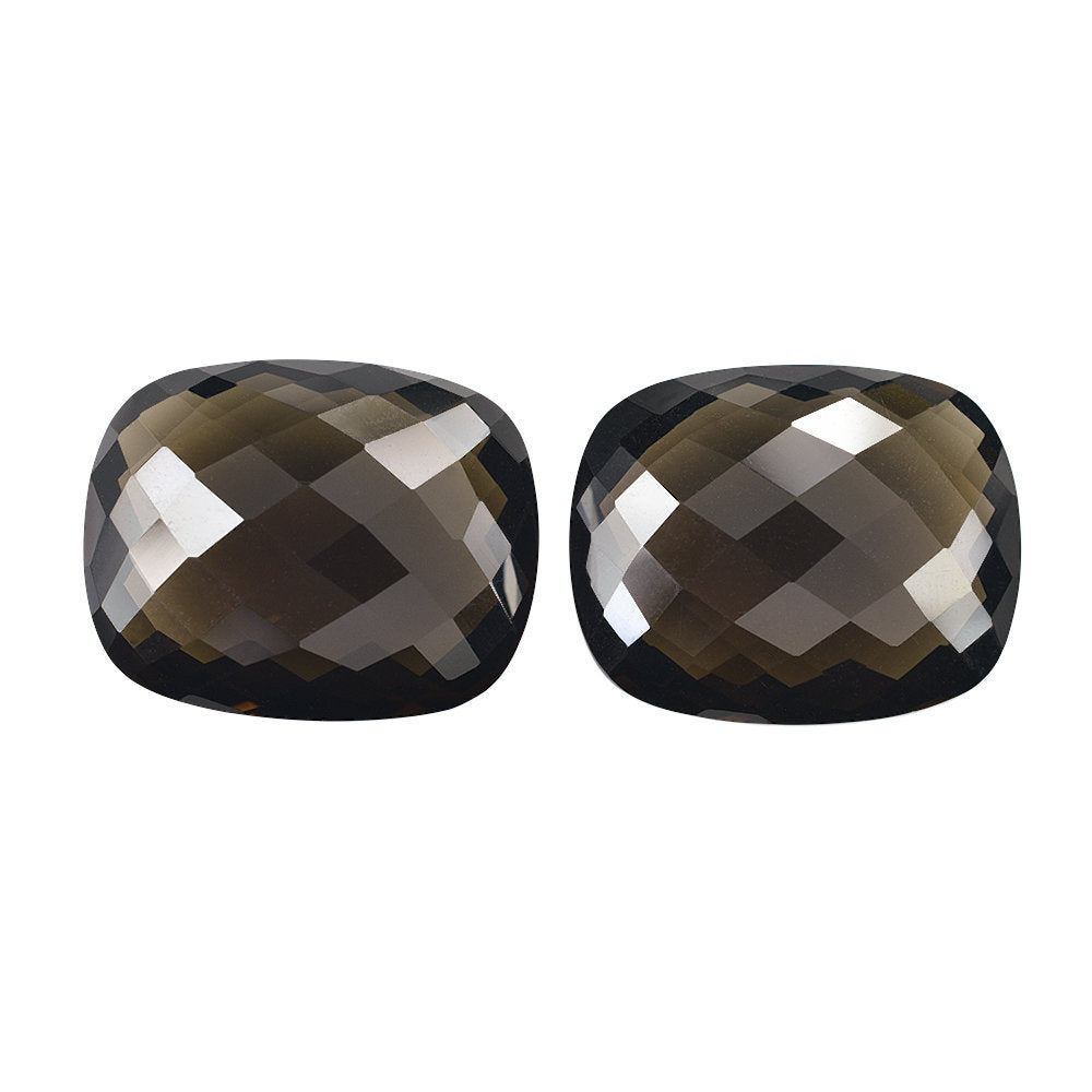 SMOKY QUARTZ BRIOLETTE CUSHION 25X20MM 33.84 Cts.