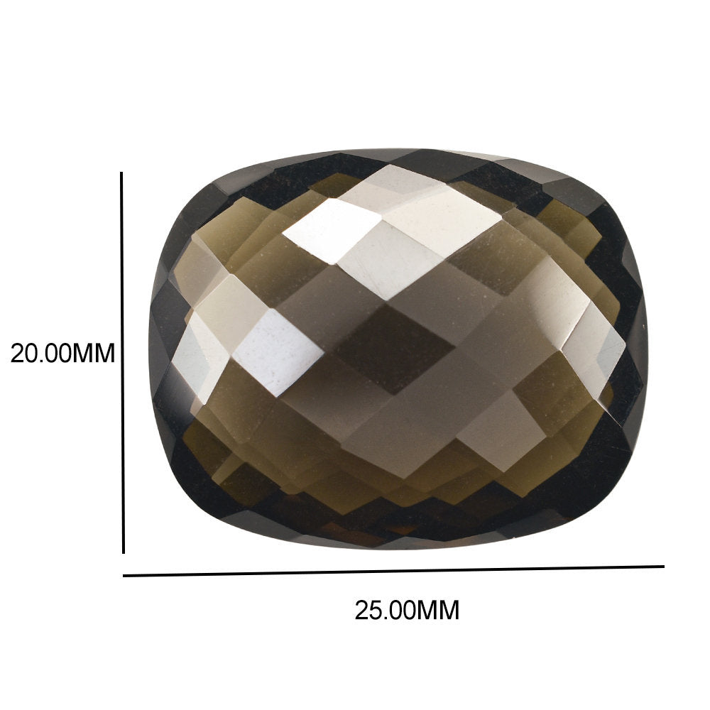 SMOKY QUARTZ BRIOLETTE CUSHION 25X20MM 33.84 Cts.