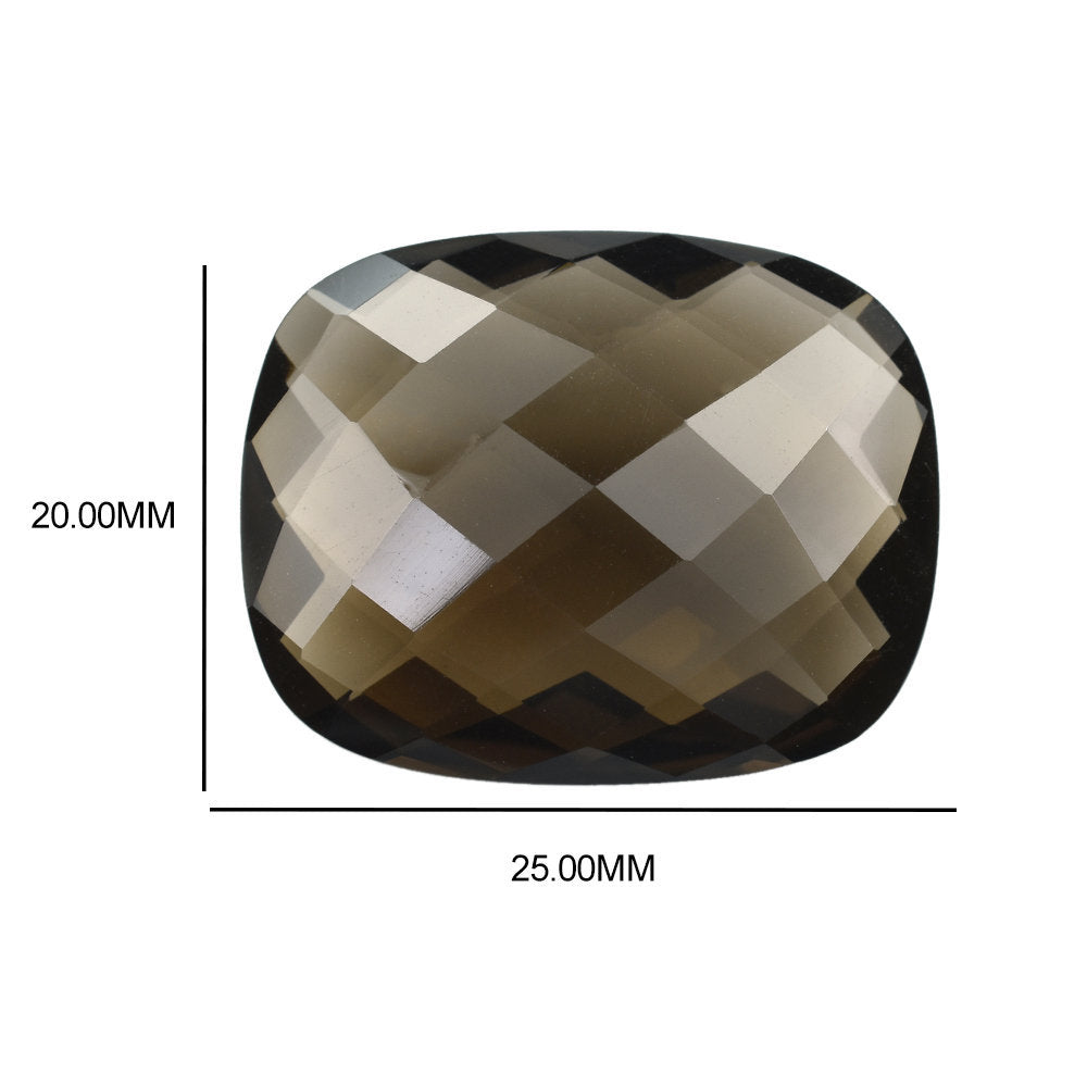 SMOKY QUARTZ BRIOLETTE CUSHION 25X20MM 32.34 Cts.