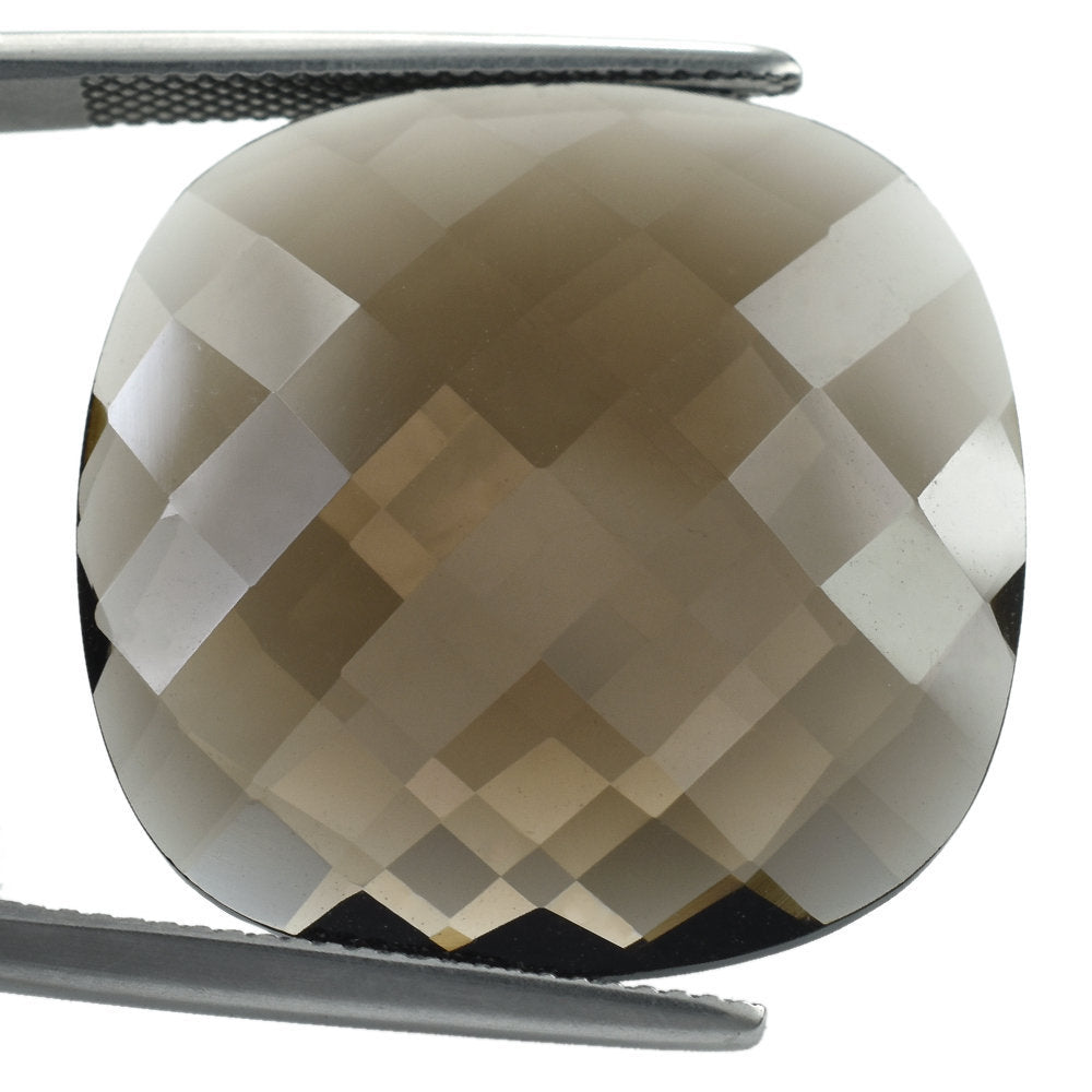 SMOKY QUARTZ BRIOLETTE CUSHION 25.00MM 27.81 Cts.