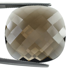 SMOKY QUARTZ BRIOLETTE CUSHION 25.00MM 27.81 Cts.