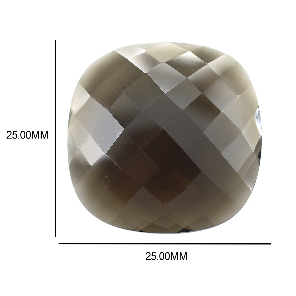 SMOKY QUARTZ BRIOLETTE CUSHION 25.00MM 27.81 Cts.