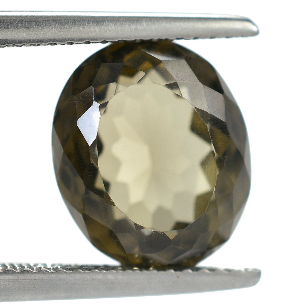 SMOKY QUARTZ CUT OVAL 12X10MM 6.02 Cts.