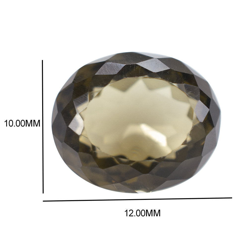 SMOKY QUARTZ CUT OVAL 12X10MM 6.02 Cts.