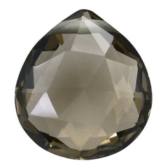 SMOKY QUARTZ ROSE CUT BRIOLETTE HEART (FULL DRILL) 13X12MM 6.04 Cts.