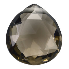 SMOKY QUARTZ ROSE CUT BRIOLETTE HEART (FULL DRILL) 13X12MM 6.04 Cts.