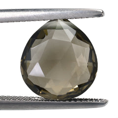 SMOKY QUARTZ ROSE CUT BRIOLETTE HEART (FULL DRILL) 13X12MM 6.04 Cts.