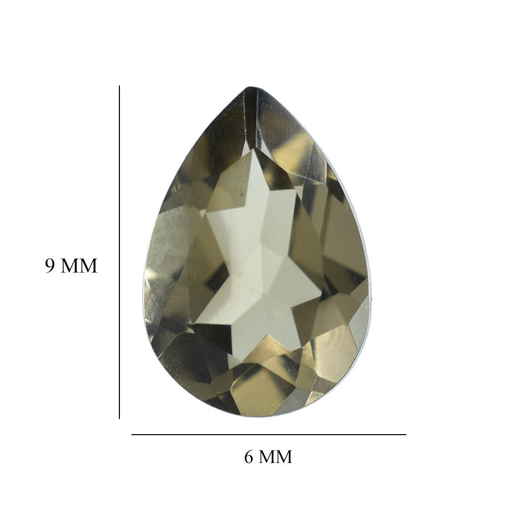 SMOKY QUARTZ CUT PEAR 9X6MM 1.13 Cts.