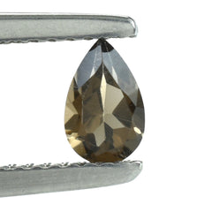 SMOKY QUARTZ CUT PEAR 6X4MM 0.36 Cts.