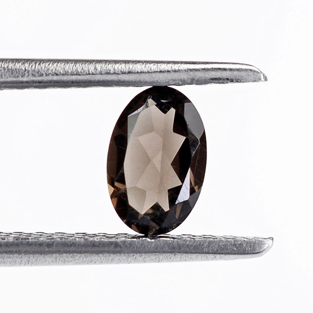 SMOKY QUARTZ CUT OVAL 6X4MM 0.42 Cts.