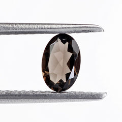 SMOKY QUARTZ CUT OVAL 6X4MM 0.42 Cts.
