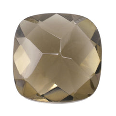 SMOKY QUARTZ CHECKER CUT CUSHION 8MM 1.90 Cts.