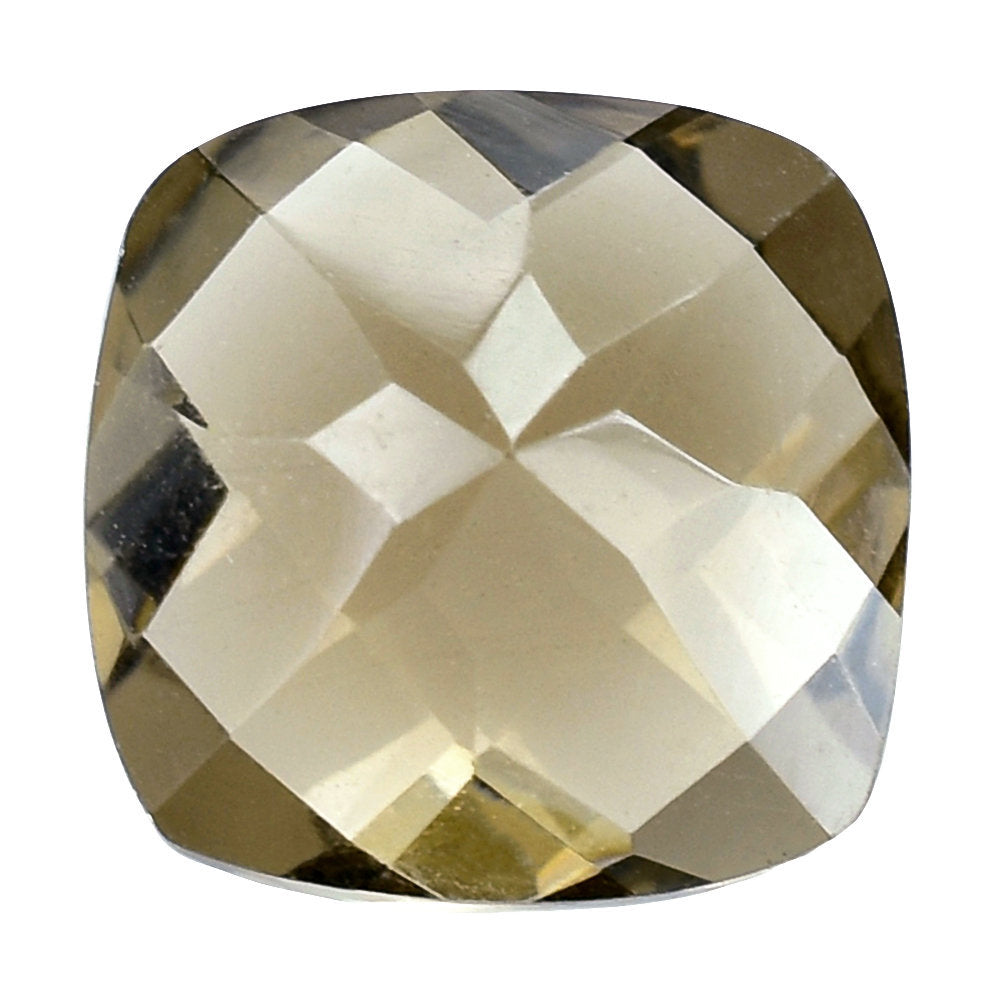SMOKY QUARTZ CHECKER CUT CUSHION 8MM 2.00 Cts.