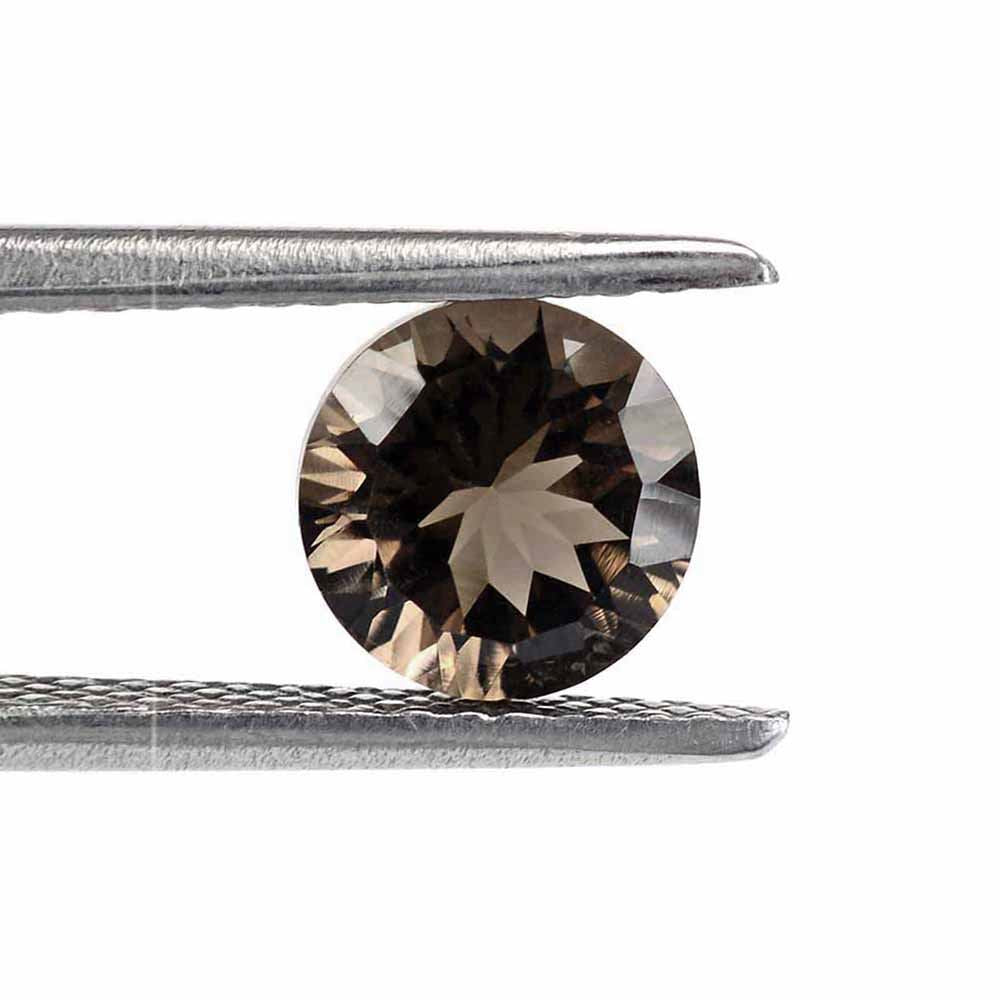 SMOKY QUARTZ CONCAVE CUT ROUND 6.50MM 1.00 Cts.