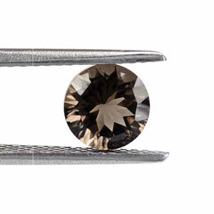 SMOKY QUARTZ CONCAVE CUT ROUND 6.50MM 1.00 Cts.