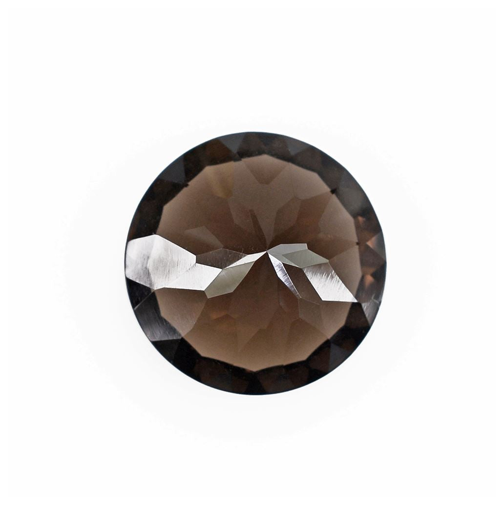 SMOKY QUARTZ CONCAVE CUT ROUND 10MM 2.93 Cts.