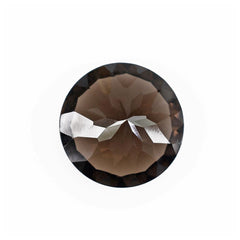 SMOKY QUARTZ CONCAVE CUT ROUND 10MM 2.93 Cts.