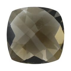 SMOKY QUARTZ CHECKER CUT CUSHION 7MM 1.38 Cts.