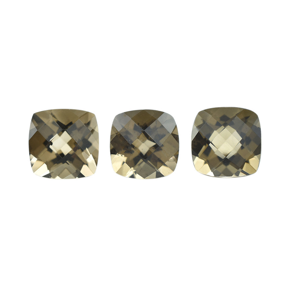 SMOKY QUARTZ CHECKER CUT CUSHION 7MM 1.38 Cts.