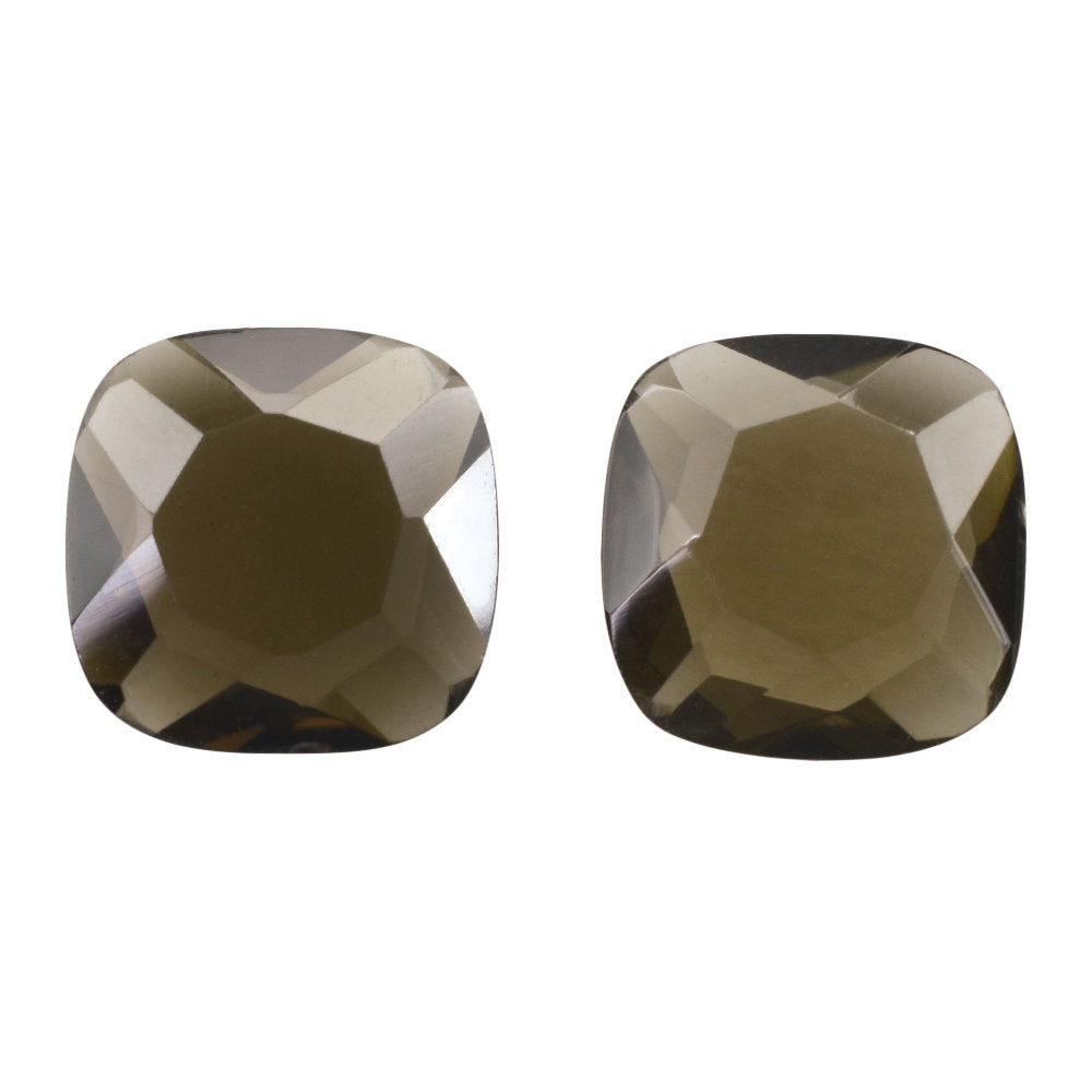 SMOKY QUARTZ FANCY CUT CUSHION 10MM 2.50 Cts.