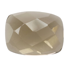 SMOKY QUARTZ CHECKER CUSHION CAB 8X6MM 1.32 Cts.