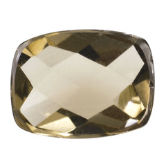 SMOKY QUARTZ CHECKER CUSHION CAB 8X6MM 1.32 Cts.
