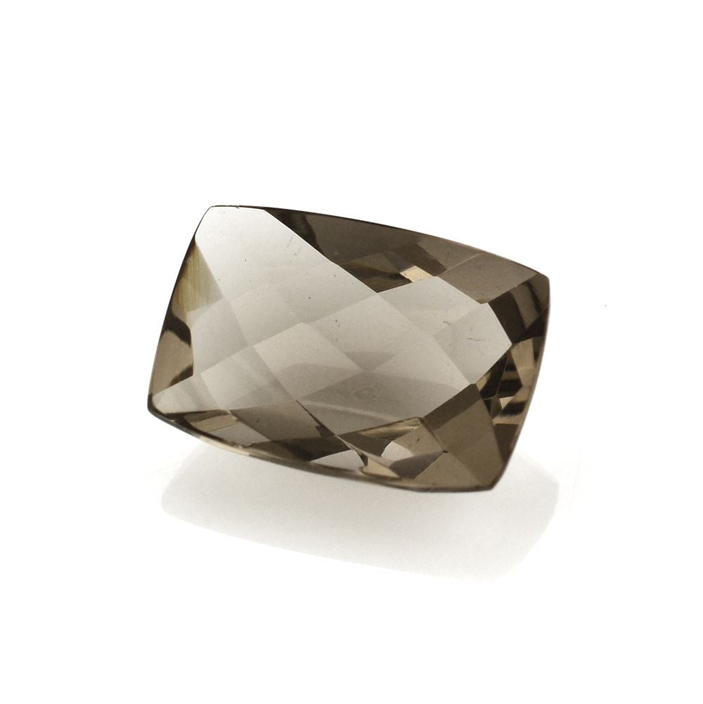 SMOKY QUARTZ CHECKER CUSHION CAB 18X12.50MM 9.20 Cts.
