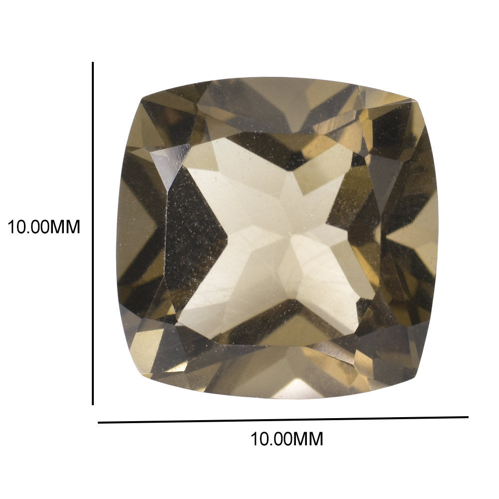 SMOKY QUARTZ CUT CUSHION 10MM 4.10 Cts.