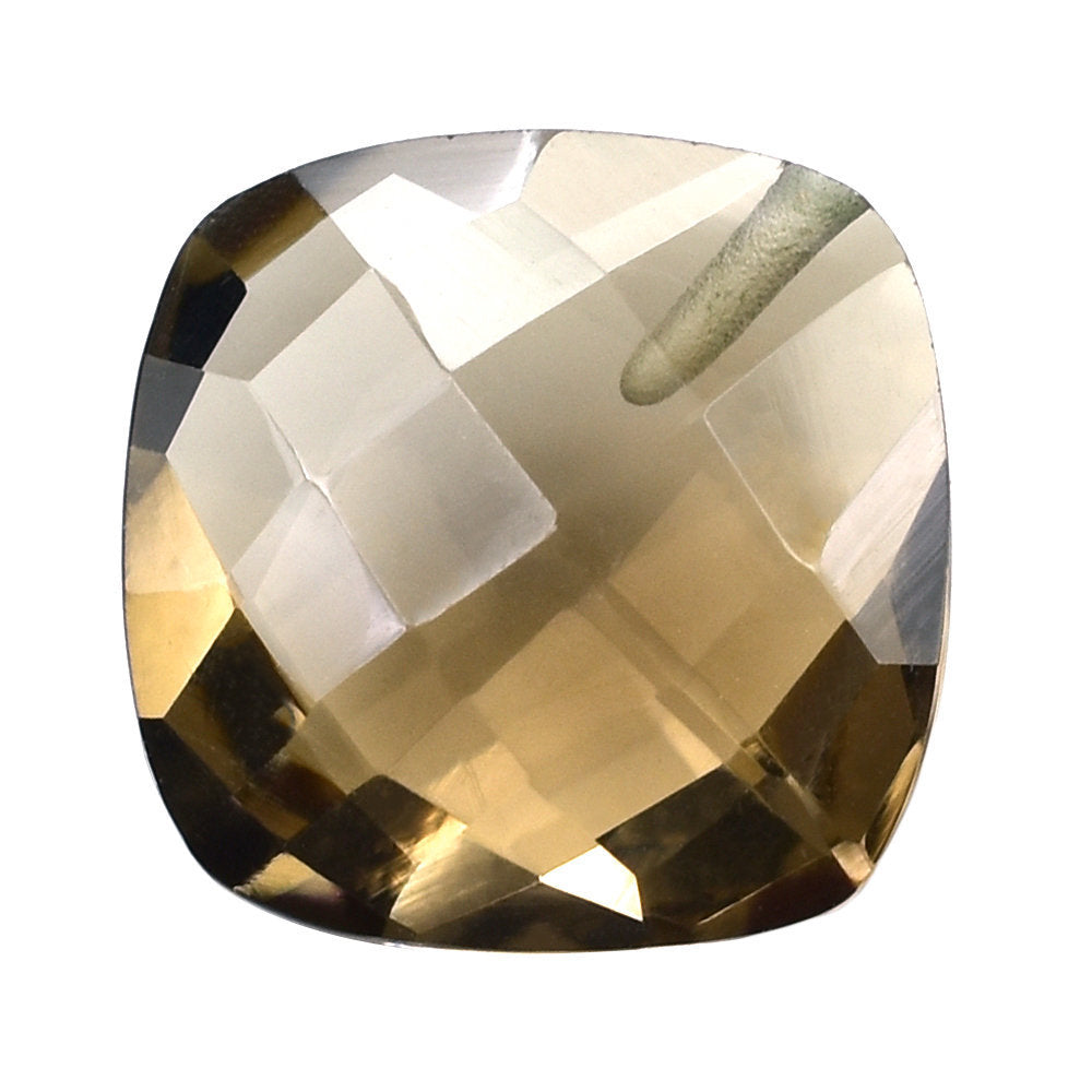 SMOKY QUARTZ BRIOLETTE CUSHION (HALF DRILL) 10MM 3.96 Cts.