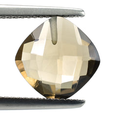 SMOKY QUARTZ BRIOLETTE CUSHION (HALF DRILL) 10MM 3.96 Cts.